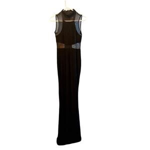 NW Nightway semi sheer paneled mermaid dress size 4